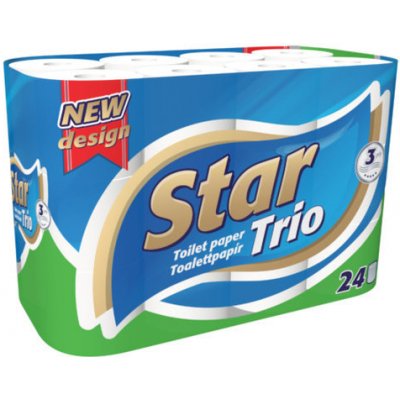 Toaletný papier Star, 3-vrstvový,24 kusov