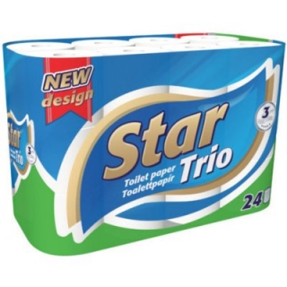 Toaletný papier Star, 3-vrstvový,24 kusov
